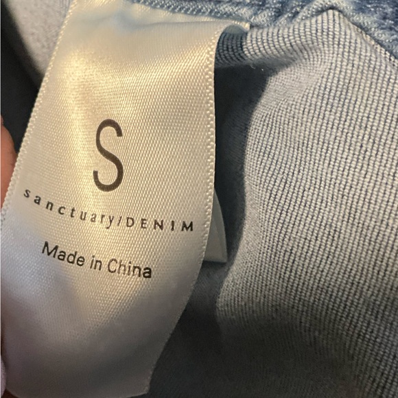 Sanctuary Tie Waist Cropped Denim Pants Blue Size Small - Picture 6 of 7